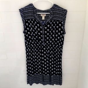 LOFT navy floral dress. Size LP (fits like M).